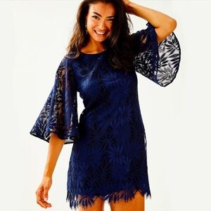 Lilly Pulitzer navy lace romper